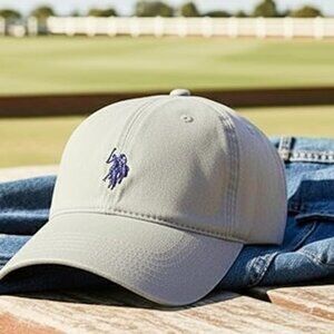 Men's Polo Baseball‎ Cap Hat in Grey